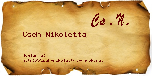 Cseh Nikoletta névjegykártya